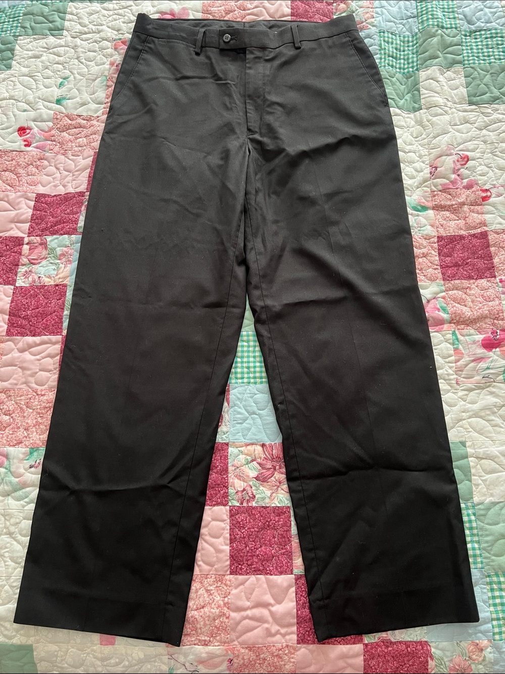 jf j.ferrar Men's Black Dress Pants - Straight Leg